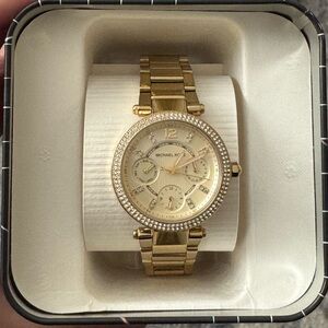 Michael Kors Gold-Tone Women's Watch with Crystal Accents
